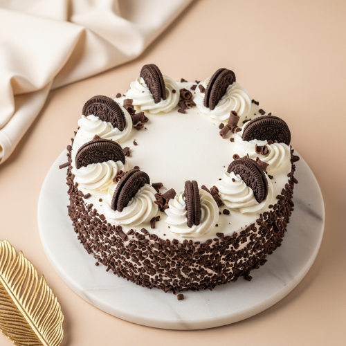 Divine Frosted Black Forest Cream Cake
