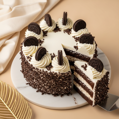 Divine Frosted Black Forest Cream Cake - Image 3