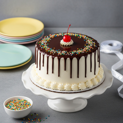 Tempting Creamy Black Forest Round Cake