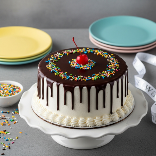 Tempting Creamy Black Forest Round Cake - Image 4