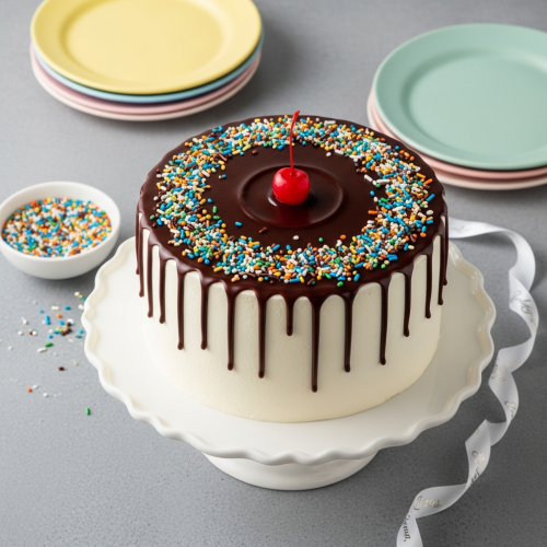 Tempting Creamy Black Forest Round Cake - Image 2