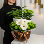 Romantic Gerbera Garden Square Bouquet