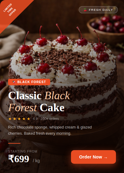 Black forest cakes