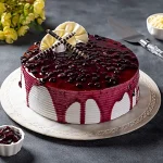 Frosted Blueberry Cream Round Cake