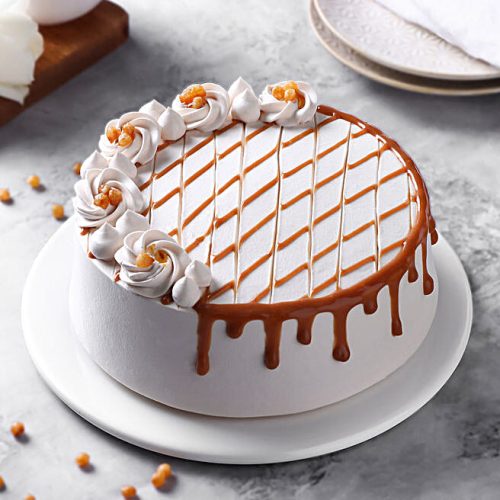 Artisan Golden Caramel Cream Round Cake