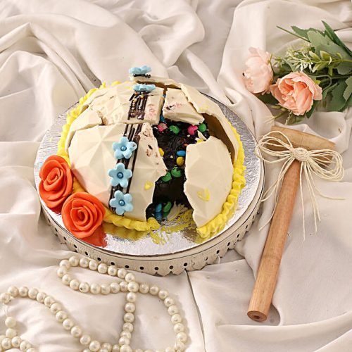 Heavenly Truffle Gems Pinata Cake - Image 3