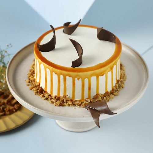 The Round Caramel Walnut Cream Cake - Image 2