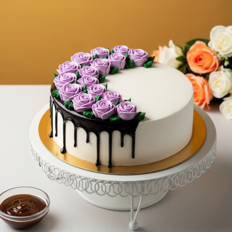 Heavenly Roses Black Forest Cake featured