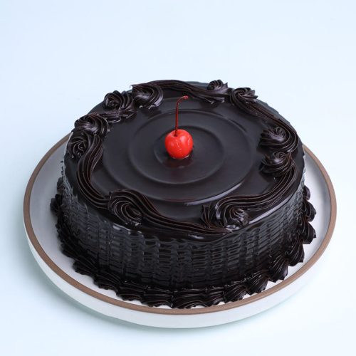 10 Yellow Roses With Chocolate Truffle Cake - Image 3