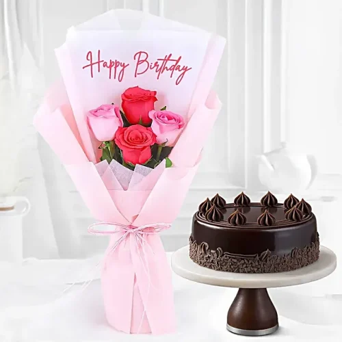 Dainty Rosy Reflections Bouquet