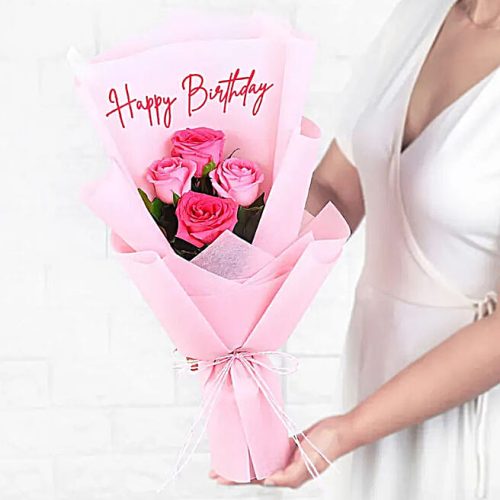 Dainty Rosy Reflections Bouquet - Image 3