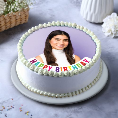 Pineapple Photo Round Cake - Image 3