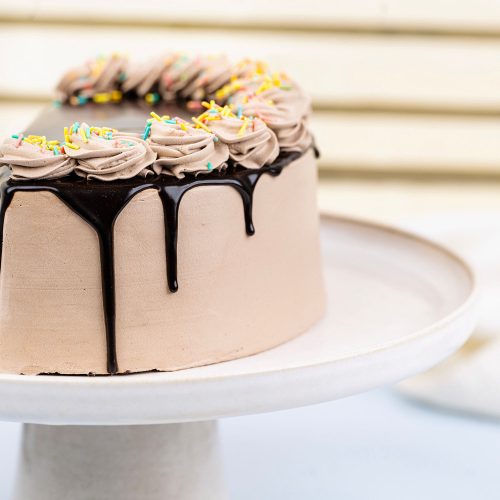 Chocolate Cream Half Circle Cake - Image 3