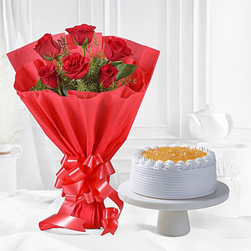 Irresistible Rosy Pineapple Cream Cake