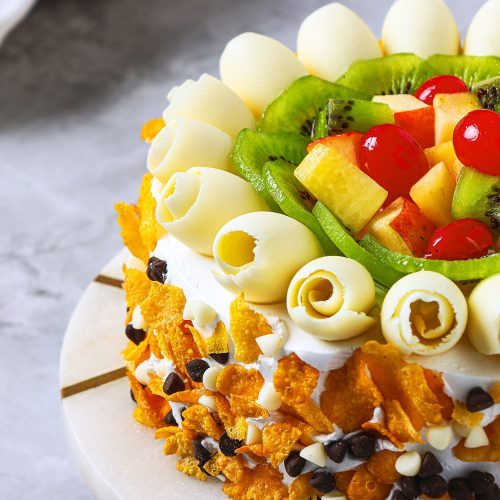 Round Fruit Cream Cake - Image 3