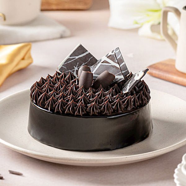 Imprinted Brownie Circle Cake