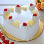 Dreamy Zesty Pineapple Heart Cream Cake