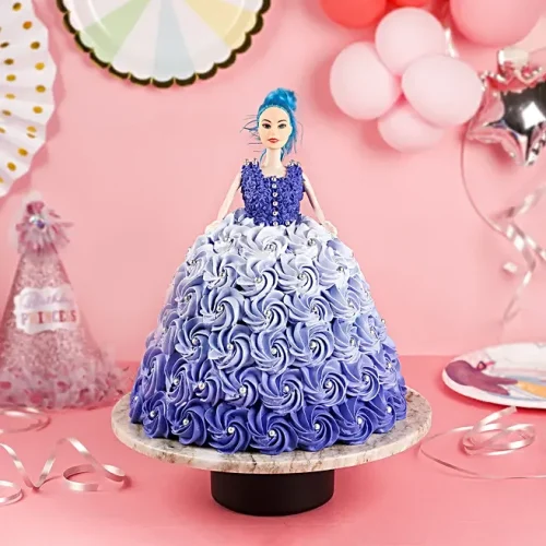 Purple Doll Cream Cake - Image 2