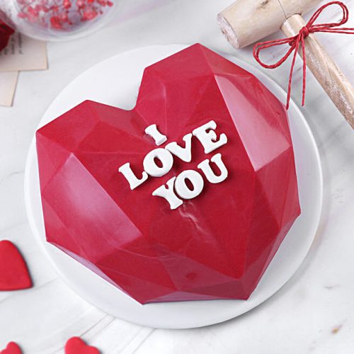 Crimson Truffle Heart Pinata Cake - Image 3