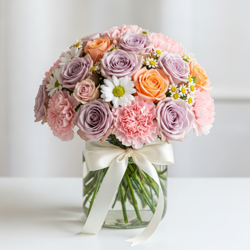 Lush Floral Photo Moment Bouquet close up detail