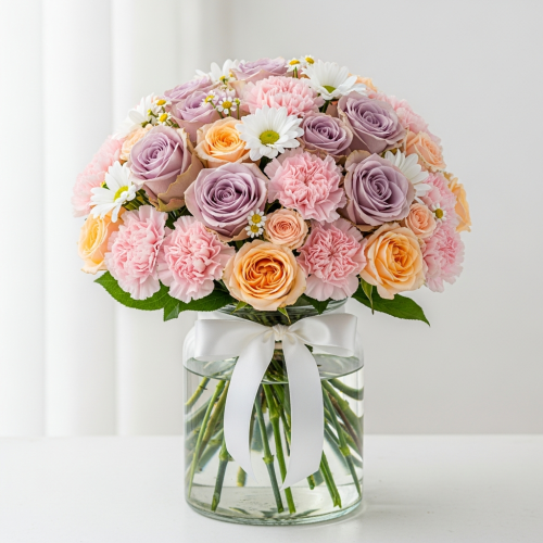 Lush Floral Photo Moment Bouquet side view