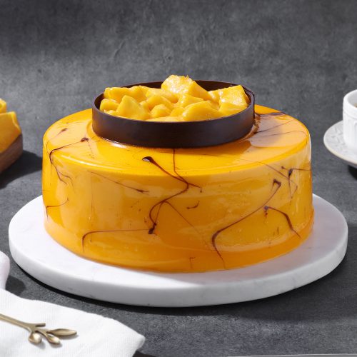 Mango Round Cream Cake - Image 3