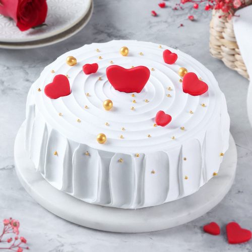 Red Romance Semi Fondant Cake - Image 2