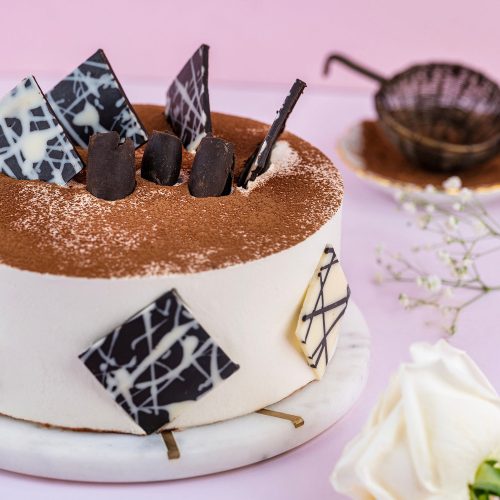 Round Tiramisu Cream Cake - Image 3