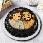 Truffle Photo Round Cake