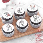 Photo Square Cream Cupcakes