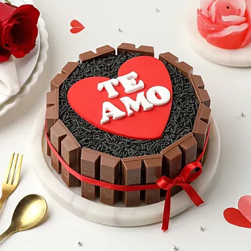 Gorgeous Creamy Kitkat Round Cake - Image 2