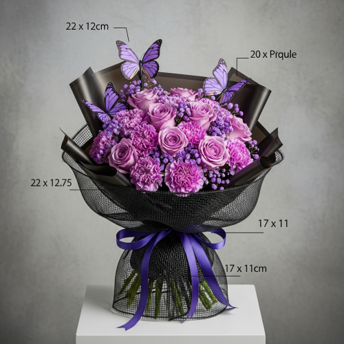 Whimsical Purple Reverie Bouquet lifestyle