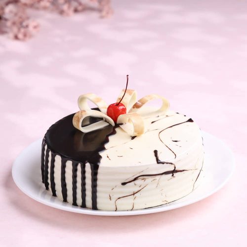 Dual Glaze Chocolate Half Cake