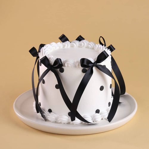Monochrome Swirl Celebration Cake